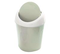 Mini Desktop Trash Can, Small Plastic Garbage Bin with Swing Lid for Living Room or Coffee Table - Compact and Stylish (Vert)