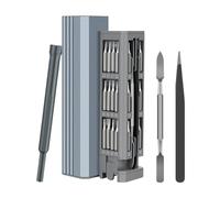 Mini Destornillador Eléctrico - Acero Cromo Vanadio 15x3,7x3,7cm | Juego de destornilladores electrónicos 44 en 1, herramienta portátil de reparación con mango antideslizante, computadora, reloj, gafa