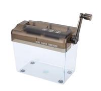 Mini Destructeur de Papier Portable, Mini Broyeur Manuel, Coupe-Papier Portable de Bureau pour la Découpe de Documents A6, avec Bac Transparent de 1 L