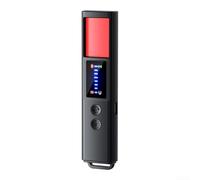Mini détecteur de caméra, appareil anti-espion portable avec lentille optique pour voyage, hôtel, voiture, GPS, gadget de protection de la vie privée rechargeable USB-C en noir