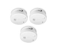 Mini détecteur de fumée avec batterie de 5 ans, pack de 3 SA-100 TRIPLE Blanc