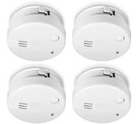Mini détecteur de fumée avec batterie de 5 ans, pack de 4 Alecto SA-100 4-PACK Blanc Blanc