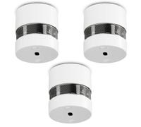 Mini détecteur de fumée avec pile et capteur de 10 ans, pack de 3 - Alecto - SA-201 TRIPLE - Blanc.