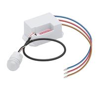 Mini Détecteur de Mouvement 360° Intérieur Extérieur avec Capteur Crépusculaire 220V Interrupteur Capteur Infrarouge Encastré IP65/IP20 Commutateur Capteur Mouvement Portée 8m pour Lampe LED Encastré