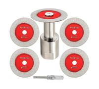 Mini Diamond Disc For Glass-5 Pieces 40 Mm Cutting Disc Glass And 1 Piece M14 Thread Flange For Glass Jade Marble Granite Artificial Stone Tiles Porcelain Ceramic