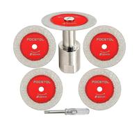 Mini Diamond Disc For Glass-5 Pieces 50 Mm Cutting Disc And 1 Piece M14 Thread Flange For Glass Jade Marble Granite Artificial Stone Tiles Porcelain Ceramic