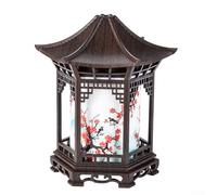 Mini diffuseur d'aromathérapie en forme de pavillon, double mode de pulvérisation avec veilleuse blanc chaud, petit bureau portable (B)