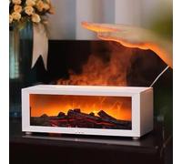 Mini Diffuseur de Flamme 7 Couleurs - Humidificateur de Cheminée Avec Télécommande, Minuterie d'Arrêt Automatique et Diffuseur d'Huile