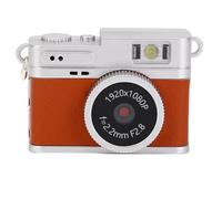 Mini Digital Camera Keychain, 20MP 1080p Petit Caméscope Vidéo avec Objectif Optique, Lumière Remplissage LED pour Prendre des Photos, Le Vélo, L'écran Lecture, Le Filtre (Brown)