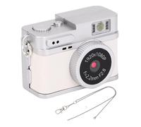 Mini Digital Camera Keychain, 20MP 1080p Petit Caméscope Vidéo avec Objectif Optique, Lumière Remplissage LED pour Prendre des Photos, Le Vélo, L'écran Lecture, Le Filtre (White)