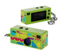 Mini Digital Camera Keychain, Retro Portable Thumb Camera, Keychain Cameras, 1080P HD Tiny Pocket Video Recorder, 130° Wide Angle Small Camcorder for Travel Vlogging (Turchese)