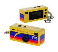 Mini Digital Camera Keychain, Retro Portable Thumb Camera, Keychain Cameras, 1080P HD Tiny Pocket Video Recorder, 130° Wide Angle Small Camcorder for Travel Vlogging (Giallo)