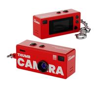 Mini Digital Camera with 0.96 in LCD Screen 1080P 130° Wide Angle,Mini Keychain Camera, Retro Portable Thumb Cameras, for Adults Kids Travel Study Recording (Red)