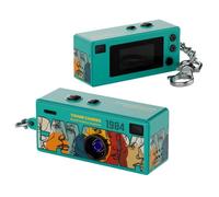 Mini Digital Camera with 0.96 in LCD Screen 1080P 130° Wide Angle,Mini Keychain Camera, Retro Portable Thumb Cameras, for Adults Kids Travel Study Recording (Cyan)