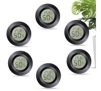 Mini Digital LCD Thermomètre Hygromètre Température Humidité Thermo Indicateur pour Bureau Cuisine Humidors Incubateurs Reptiles 6 Pièces