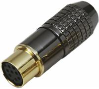 Mini DIN femelle, droit BKL Electronic 0204023 Nombre de pôles: 4 noir 1 pc(s)