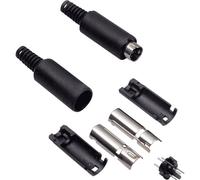 Mini DIN mâle, droit BKL Electronic 0204002 Nombre de pôles: 4 noir 1 pc(s)