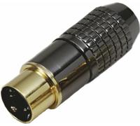 Mini DIN mâle, droit BKL Electronic 0204018 Nombre de pôles: 4 noir 1 pc(s)