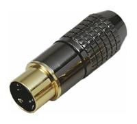 Mini DIN mâle, droit BKL Electronic 0204018 Nombre de pôles: 4 noir 1 pc(s)