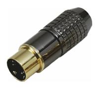Mini DIN mâle, droit BKL Electronic 0204018 Nombre de pôles: 4 noir 1 pc(s)