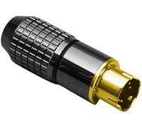 Mini DIN mâle, droit BKL Electronic 0204020 Nombre de pôles: 6 noir 1 pc(s)