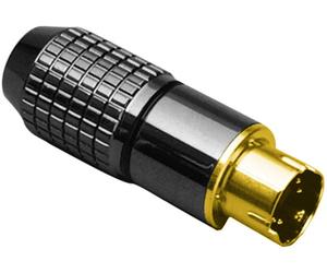 Mini DIN mâle, droit TRU COMPONENTS TC-2527009 Nombre de pôles: 8 noir 100 pc(s)