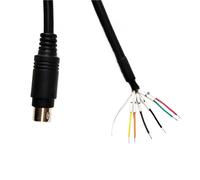 Mini DIN MD4 MD5 MD6 4 Broches 5 Broches 6 Broches MD8 8 Broches PS/2 connecteur mâle Adaptateur Breakout RS232 RS485 RS422 câble de Programmation(3 Metre,MD6 Male)