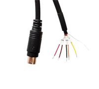 Mini DIN MD4 MD5 MD6 4 Broches 5 Broches 6 Broches MD8 8 Broches PS/2 connecteur mâle Adaptateur Breakout RS232 RS485 RS422 câble de Programmation(3 Metre,MD5 Male)