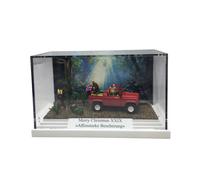 Mini diorama de Noël, Land rover Defender, rouge - BUSCH 7626 - HO 1/87