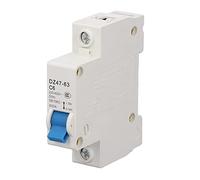 Mini disjoncteur, 1P DIN Rail Mount Pa66 Shell Disjoncteurs 6000A Capacité de rupture for la maison Interrupteur automatique