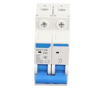 Mini Disjoncteur, 2P AC 220/380V 32A Interrupteur de Déconnexion Isolateur Protection contre les Surcharges RCCB Disjoncteur à Courant Résiduel DZ47 63 pour la Décoration de la