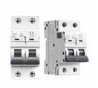 Mini disjoncteur à Rail Din MCB GYM9, 2 pôles, 230V, 6A-63A, Type AC, 1 pièce Interrupteur automatique (Color : 50a, Size : 2 Pole C Curve)