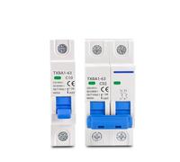 Mini disjoncteur AC MCB 1P 2P 230V 400V 6KA, interrupteur d'air 6A 10A 16A 20A 32A 40A 50A 63A, protection contre les surcharges et les courts-circuits(2P,6A)