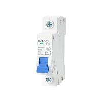 Mini-disjoncteur CA monophasé C45 1P type C 6A 10A 16A 20A, montage sur rail DIN, interrupteur pneumatique, 1 pièce(20A)