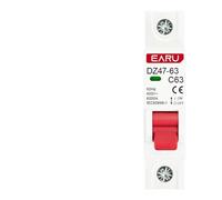 mini-disjoncteur, Disjoncteur miniature DZ47 1P type C 3A-63A 400 V 6 kA pouvoir de coupure 35 mm montage sur rail DIN(10a)