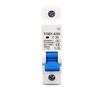 Mini disjoncteur monophasé AC MCB TOB1-63 type C 230/400 V ~ 50 Hz/60 Hz, 1 pièce(1P 32A)
