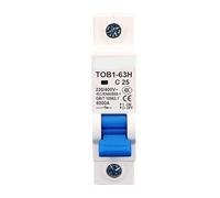 Mini-disjoncteur monophasé AC MCB TOB1-63 type C 230/400 V 50 Hz/60 Hz, 1 pièce(1P 6A)