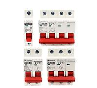 Mini-disjoncteur solaire CC, montage sur rail DIN, disjoncteur différentiel 1P, 2P, 3P, 4P, protection contre les surcharges, interrupteur à air 6-63 A for système photovoltaïque(6 Years,DC 3P)