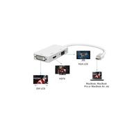 Mini DisplayPort (3 en 1) Thunderbolt vers HDMI / DVI / VGA Câble adaptateur pour Apple Mac Book MacBook Pro MacBook Air Mac mini, l'adaptateur 3