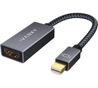 Mini Displayport Hdmi Adaptateur Hdmi Mac En Nylon Tressé - Adaptateur Mini Dp/Thunderbolt Vers Hdmi Pour Macbook Air/Pro, Microsoft Surface Pro Et Plus - Gris[GBP6271752]
