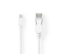 Mini DisplayPort vers Câble DisplayPort Mini DisplayPort Mâle vers DisplayPort Mâle 2,0 m Blanc