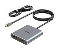 Mini Displayport vers Double HDMI, Répartiteur MDP 1.2 vers Deux HDMI pour écrans étendus, Prise en Charge du concentrateur 4K @ 60Hz, MST, SST, pour Ordinateur Portable, PC, Moniteur, projecteur