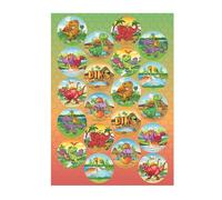 Mini Disques Comestibles - AZYME - DINOSAURES - Décoration Gâteau - 20 pièces - 3,4 cm