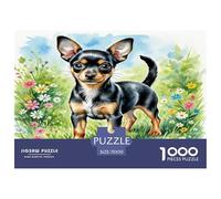 Mini Doberman Inu 1000 Pièces Animaux Puzzle Défi Jouet Jeu Éducatif Puzzles Décorationd’intérieur pour Adulte Adultes Cadeaux 70x50cm/1000pcs