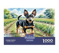 Mini Doberman Inu 1000 Pièces Animaux Puzzle Défi Jouet Jeu Impossible Décoration D'intérieur Adultes pour Enfants Cadeaux 70x50cm/1000pcs