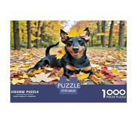 Mini Doberman Inu 1000 Pièces Animaux Puzzle Défi Jouet Jeu Impossible Décoration D'intérieur Adultes pour Enfants Cadeaux 38x26cm/1000pcs