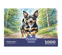 Mini Doberman Inu 1000 Pièces Animaux Puzzle Défi Jouet Jeu Impossible Décoration D'intérieur Adultes pour Enfants Cadeaux 70x50cm/1000pcs