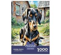 Mini Doberman Inu 1000 Pièces Animaux Puzzle Défi Jouet Jeu Impossible Décoration D'intérieur Et Enfants À Partir De 14+ Ans Art Mural Cadeau 70x50cm/1000pcs