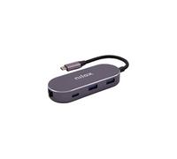 Nilox Hub USB Mini station d'accueil Type-C – HDMI, 3x USB, PD, Ethernet