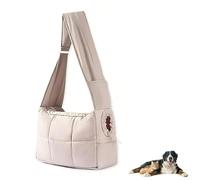 Mini Dog Purse Carrier, Artificial Plush/Canvas Cute Animals Bags, with Safety Buckle, Travel Safety Harness for Carry Small Dogs and Cats (Grey)